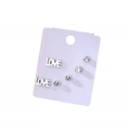 Love Oorbellen 3 Set - Zilver