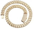 Iced Out Cuban Ketting - Goud