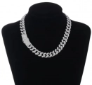 Iced Out Cuban Ketting - Zilver