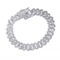 Iced Out Cuban Bracelet - Zilver