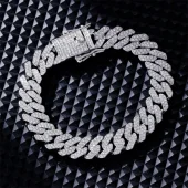 Iced Out Cuban Bracelet - Zilver