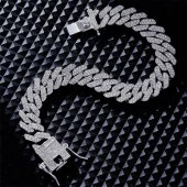 Iced Out Cuban Bracelet - Zilver