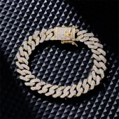 Iced Out Cuban Bracelet - Goud