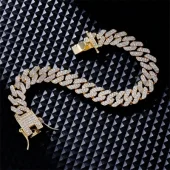 Iced Out Cuban Bracelet - Goud
