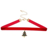 Kerstboom Choker - Rood