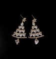 Diamanten Kerstboom Oorbellen - Goud