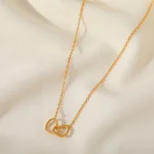 Dubbele Hartjes Ketting